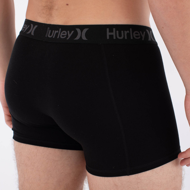 Boxer Hurley: M Underwear 3Pk Boxer Monocolor (Black)