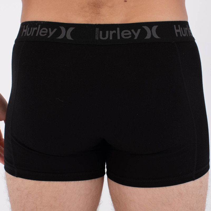 Boxer Hurley: M Underwear 3Pk Boxer Monocolor (Black)