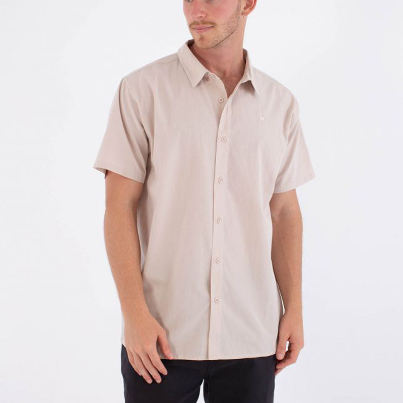 Camisa Hurley: M Woven SS Low Tide (Bone)