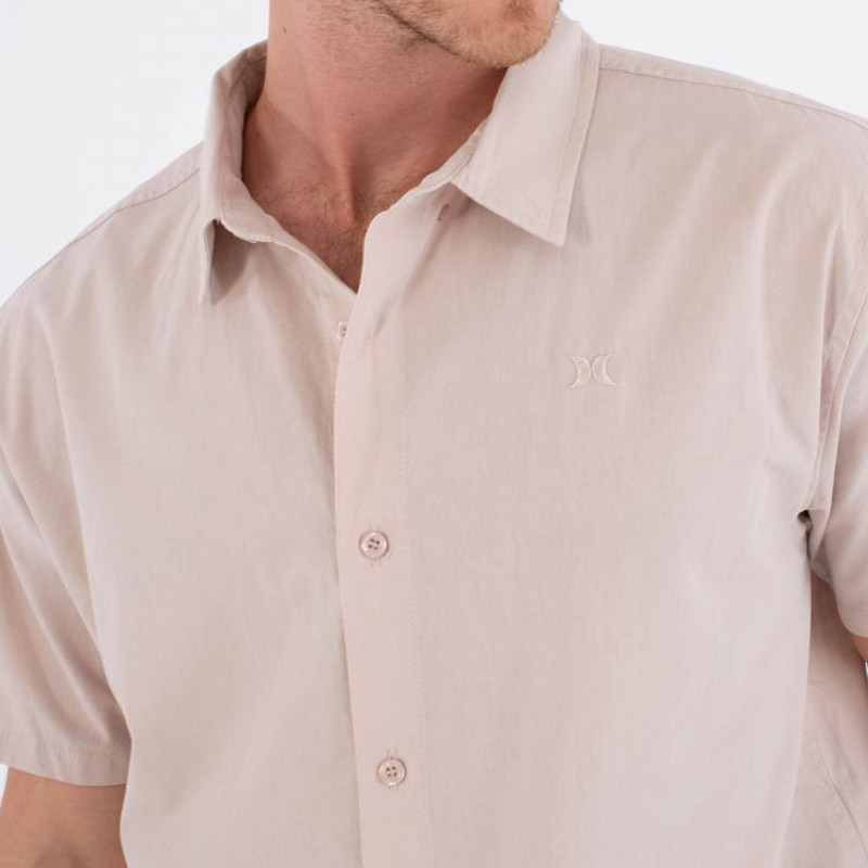 Camisa Hurley: M Woven SS Low Tide (Bone)