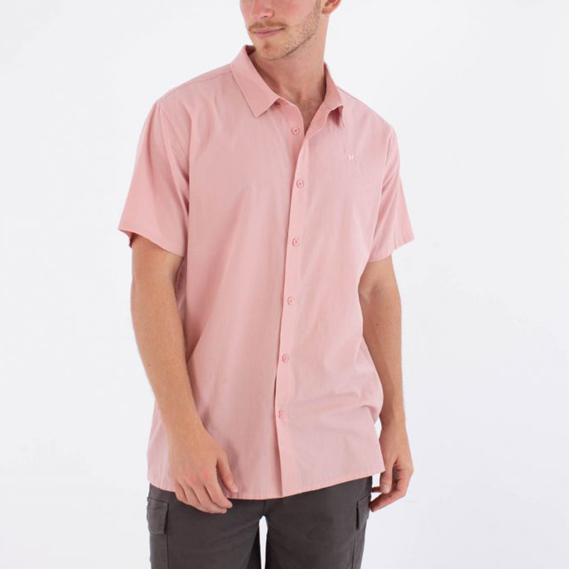 Camisa Hurley: M Woven SS Low Tide (Beach Clay)