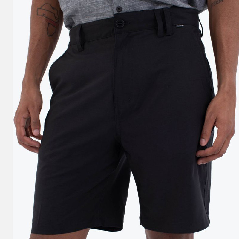 Bermuda Hurley: Phantom Heather Walkshort 20 (Black)