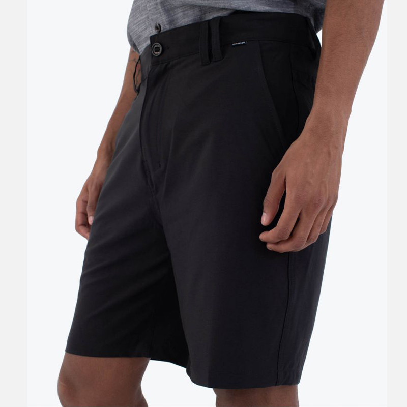 Bermuda Hurley: Phantom Heather Walkshort 20 (Black)