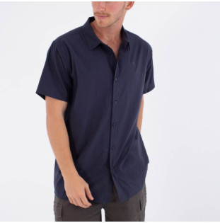 Camisa Hurley: M Woven SS Low Tide (Grey Teal)