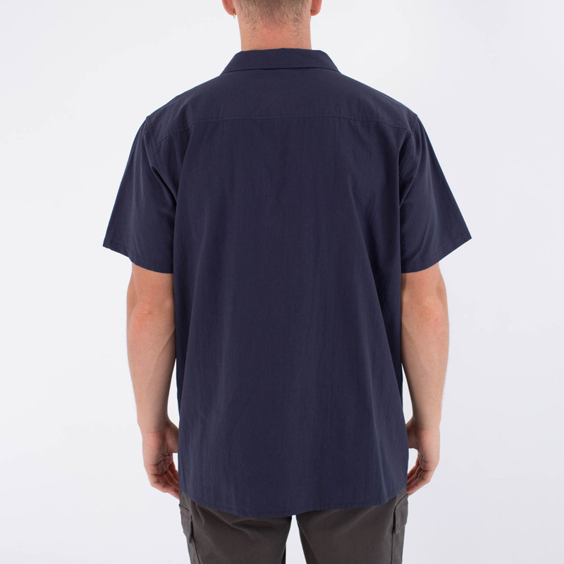 Camisa Hurley: M Woven SS Low Tide (Grey Teal)