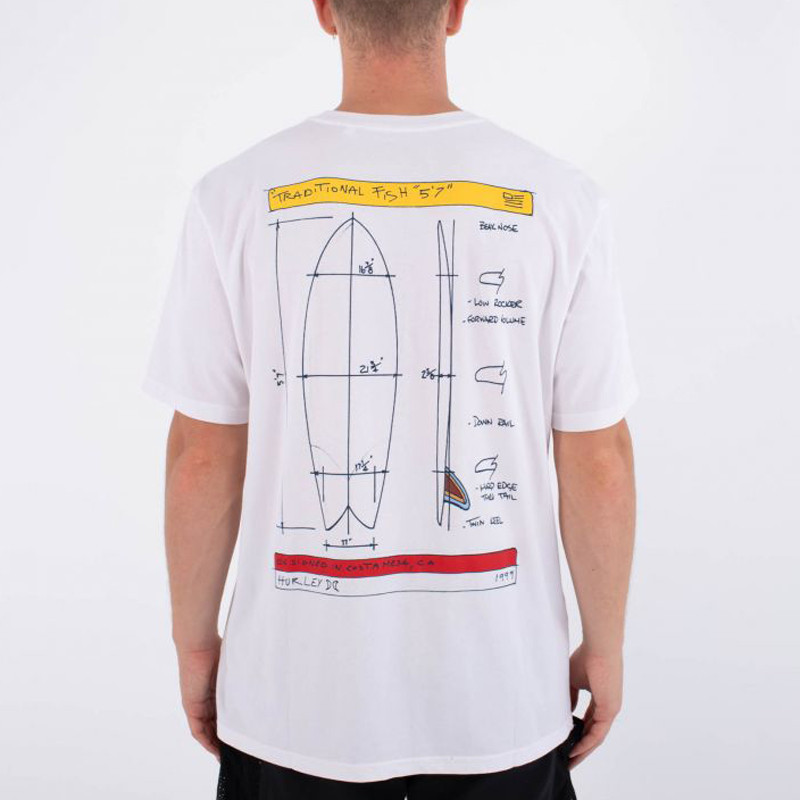 Camiseta Hurley: Kraft Sketch  Tee (White)