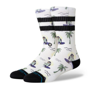 Calcetines Stance: Surfin Monkey Crew (White)