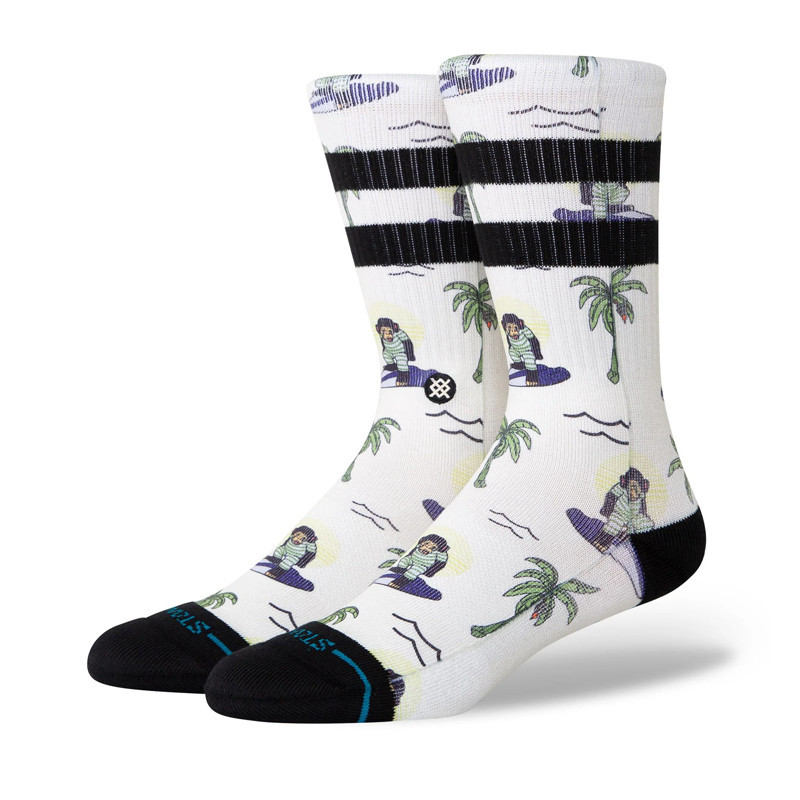Calcetines Stance: Surfin Monkey Crew (White)