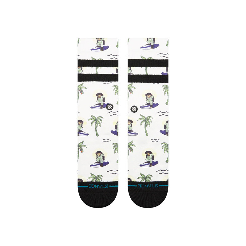 Calcetines Stance: Surfin Monkey Crew (White)