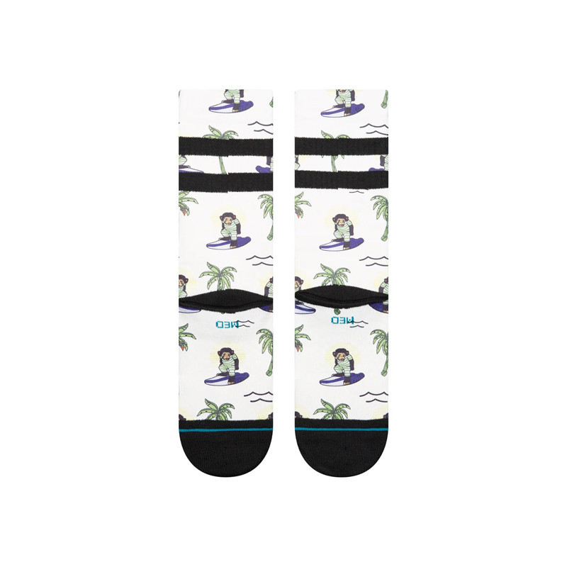 Calcetines Stance: Surfin Monkey Crew (White)