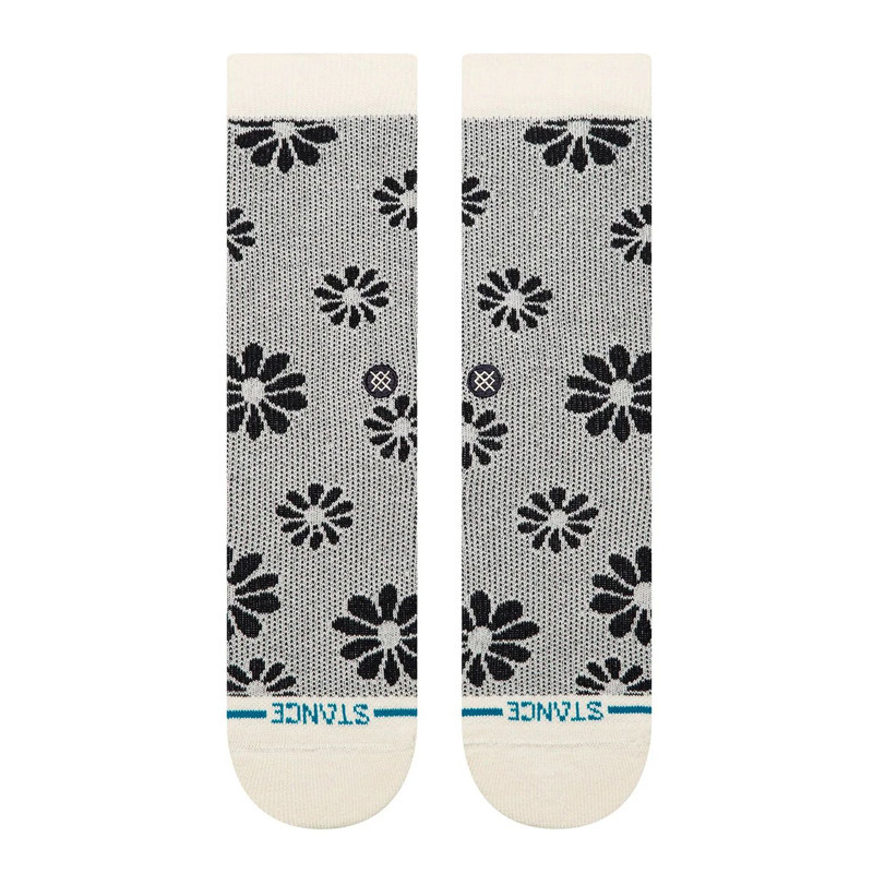 Calcetines Stance: Floral Stitch Crew (Ivory)
