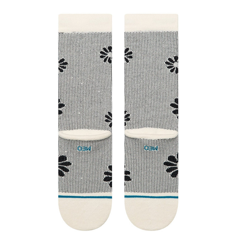 Calcetines Stance: Floral Stitch Crew (Ivory)