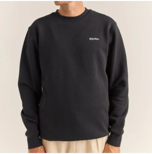 Sudadera Rhythm: Brand Fleece Crew (Black)