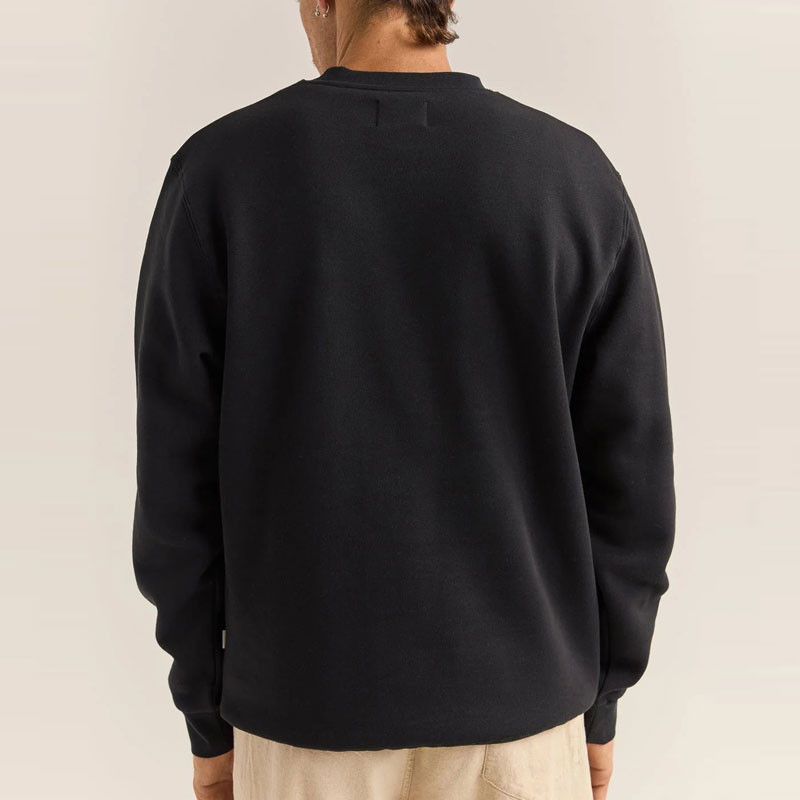 Sudadera Rhythm: Brand Fleece Crew (Black)