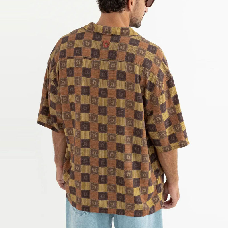 Camisa Rhythm: Racket Relaxed SS Shirt (Ochre)