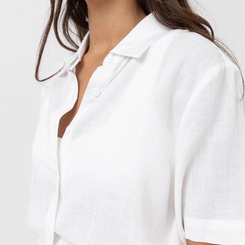 Camisa Rhythm: Classic Lounge Shirt (White)