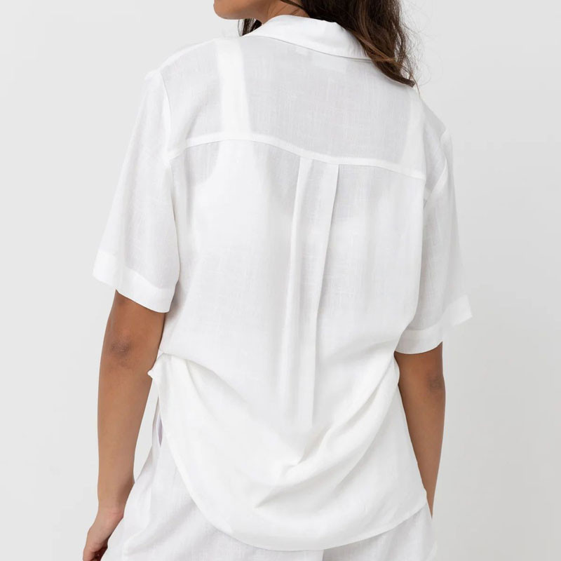 Camisa Rhythm: Classic Lounge Shirt (White)