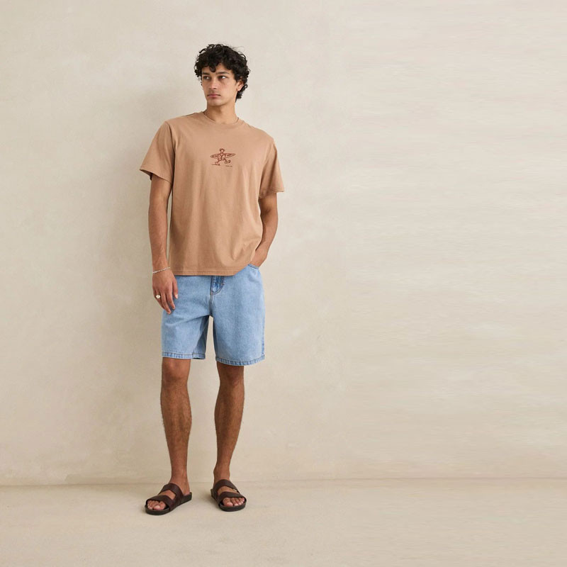 Bermuda Rhythm: Toby Denim Short (Stone Wash)