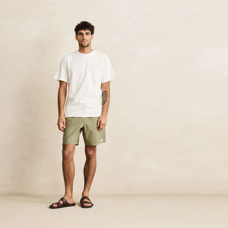 Bermuda Rhythm: Classic Linen Jam (Olive)