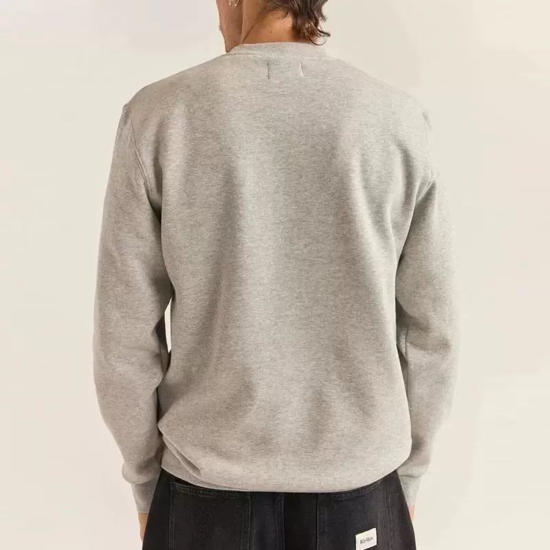 Sudadera Rhythm: Brand Fleece Crew (Grey heather)