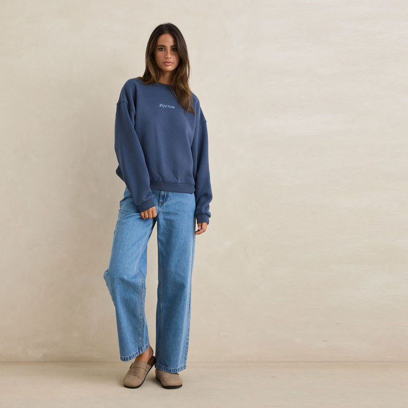 Sudadera Rhythm: Rhythm Crew Neck Fleece (Indigo)