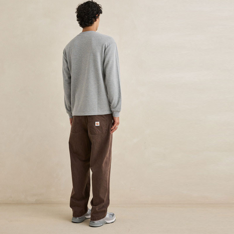 Camiseta Rhythm: Vintage Pocket Ls Waffle (Grey Heather)