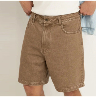 Bermuda Rhythm: Subtle Denim Short (Chai)