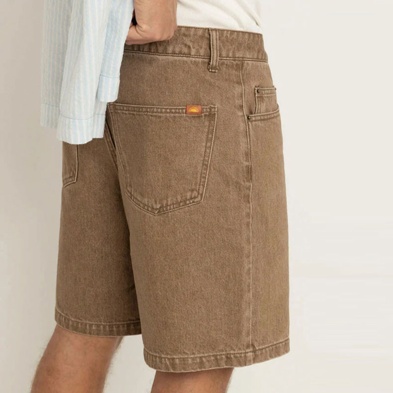 Bermuda Rhythm: Subtle Denim Short (Chai)
