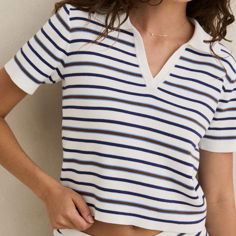 Polo Rhythm: Rommy Knit Top (Vintage Stripe)