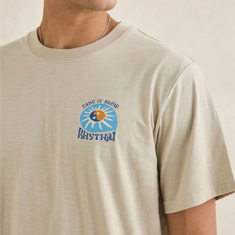 Camiseta Rhythm: Slow Down Slub SS T-Shirt (Moonrock)