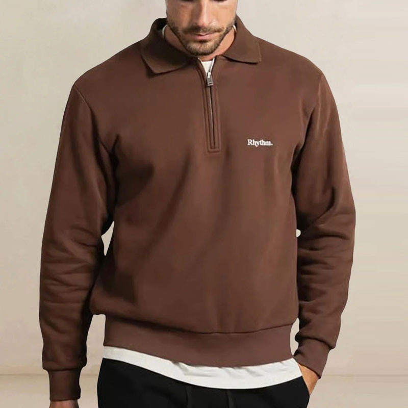 Sudadera Rhythm: Furnace Quarter Zip (Brown)