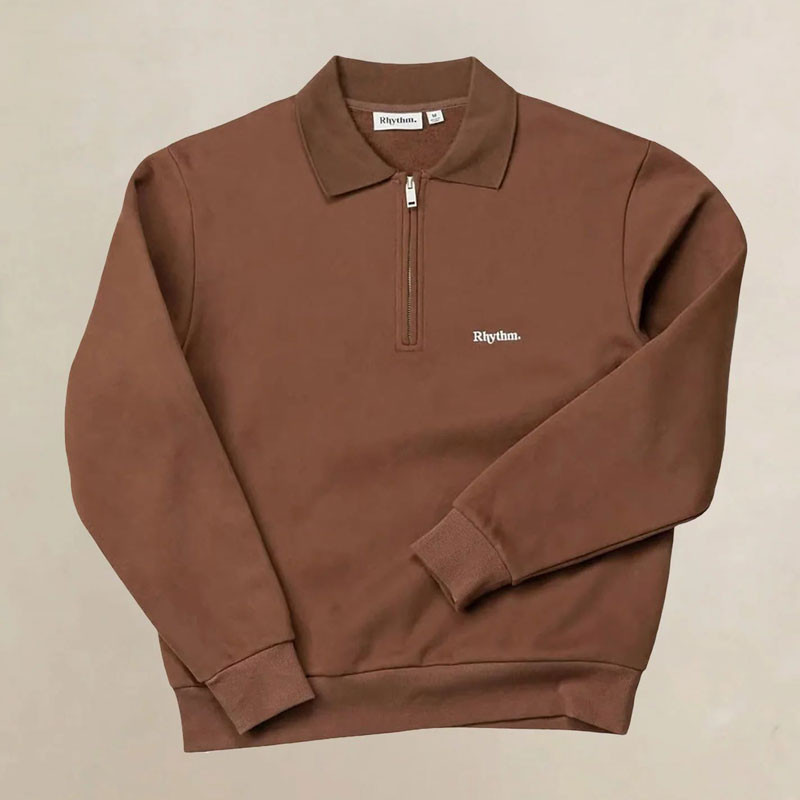 Sudadera Rhythm: Furnace Quarter Zip (Brown)