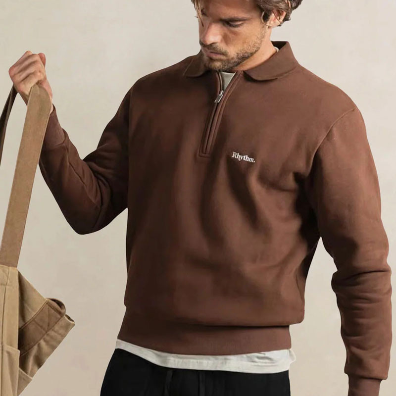 Sudadera Rhythm: Furnace Quarter Zip (Brown)