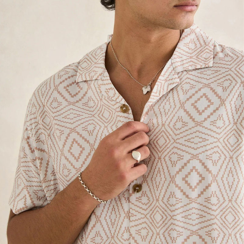 Camisa Rhythm: Mosaic SS Shirt (Tobacco)