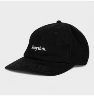Gorra Rhythm: Essential Brushed Twill Cap (Black)