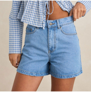 Bermuda Rhythm: Staple Denim Short (Worn Indigo)