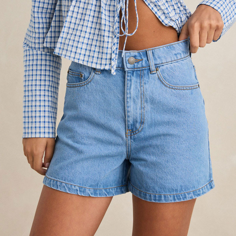 Bermuda Rhythm: Staple Denim Short (Worn Indigo)