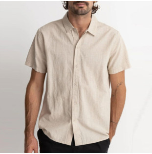Camisa Rhythm: Classic Linen SS Shirt (Sand)