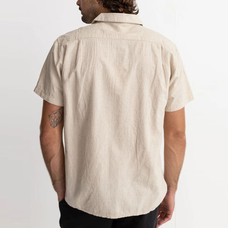 Camisa Rhythm: Classic Linen SS Shirt (Sand)