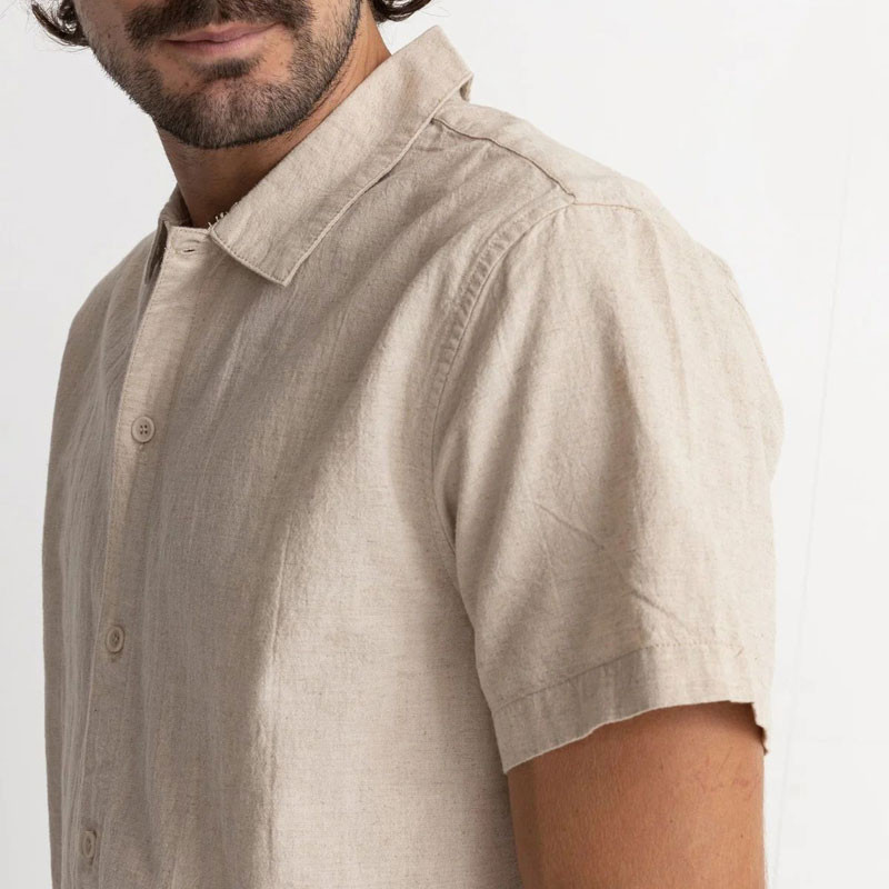 Camisa Rhythm: Classic Linen SS Shirt (Sand)
