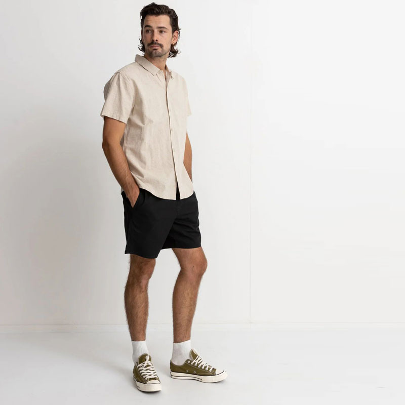 Camisa Rhythm: Classic Linen SS Shirt (Sand)