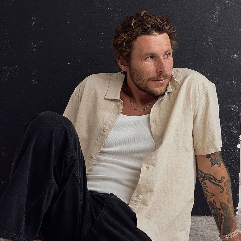 Camisa Rhythm: Classic Linen SS Shirt (Sand)
