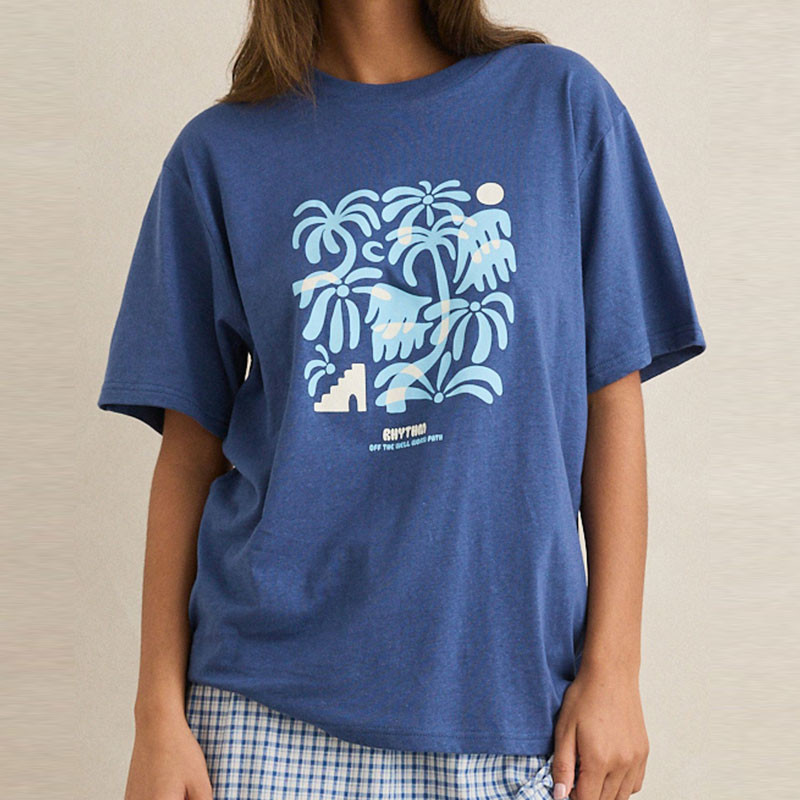 Camiseta Rhythm: Island Oversized T-Shirt (Indigo)