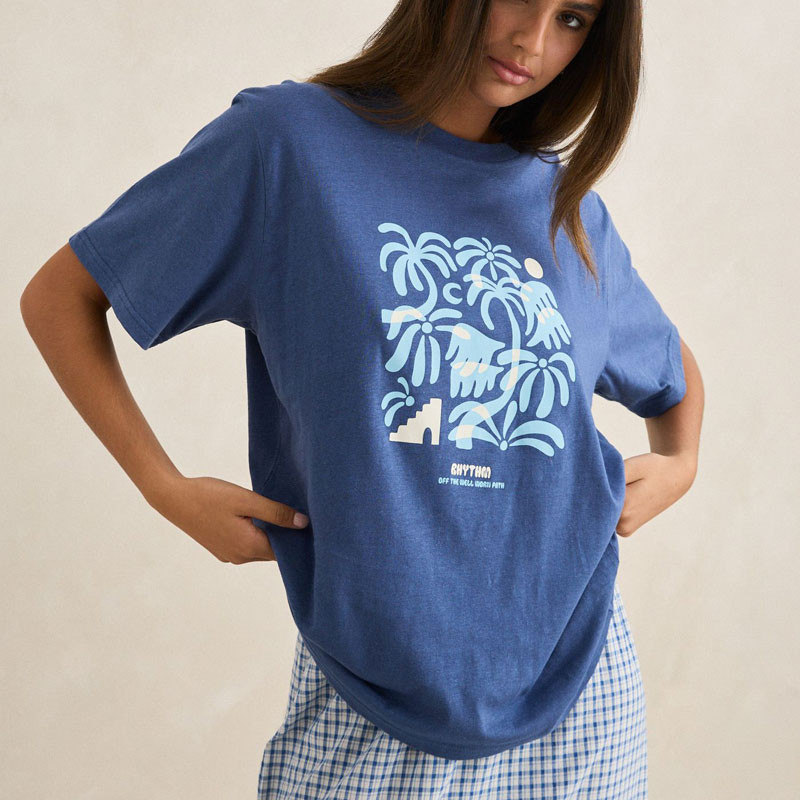 Camiseta Rhythm: Island Oversized T-Shirt (Indigo)