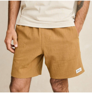 Bermuda Rhythm: Textured Linen Jam (Tobacco)