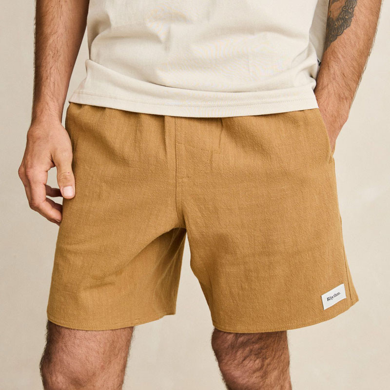 Bermuda Rhythm: Textured Linen Jam (Tobacco)