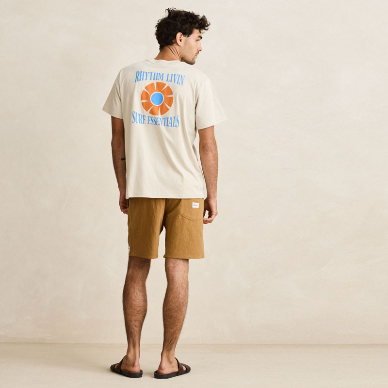 Bermuda Rhythm: Textured Linen Jam (Tobacco)
