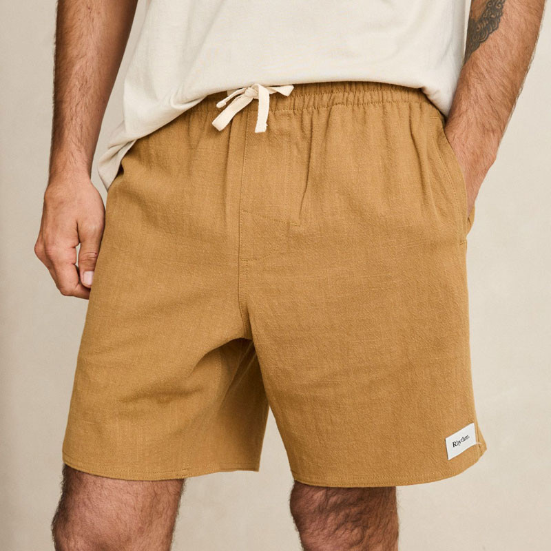 Bermuda Rhythm: Textured Linen Jam (Tobacco)