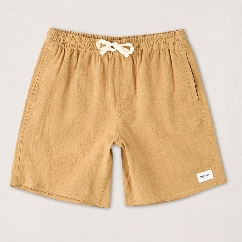 Bermuda Rhythm: Textured Linen Jam (Tobacco)