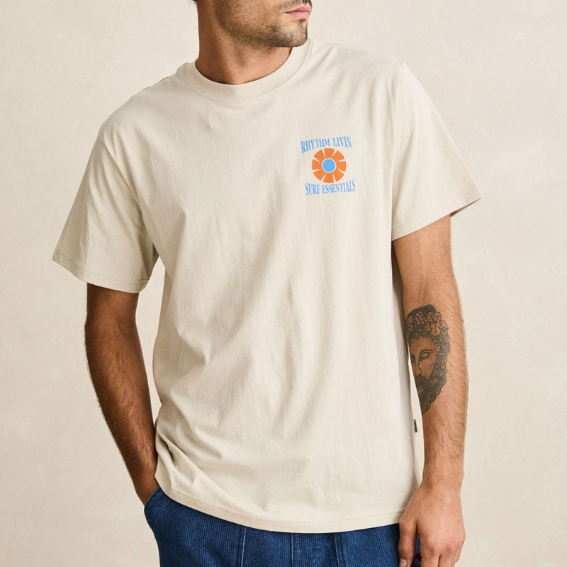 Camiseta Rhythm: Surf Essentials SS T-Shirt (Moonrock)